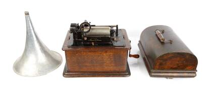 A Vintage Edison Standard Cylindrical Record Phonograph