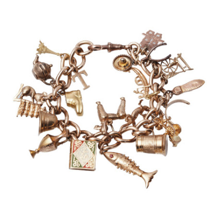 9ct Rose Gold Charm Bracelet