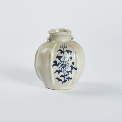 A Chinese Yuan Dynasty Blue and White Small Jar