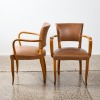 A Pair Of Bridges Faux Leather Armchairs C.1940s