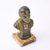 A Brass Bust Of Hippocrates On A Marble Base