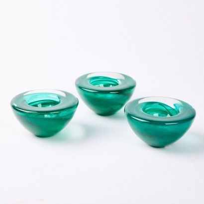 A Trio of Kosta Boda Glass Blown Bowls