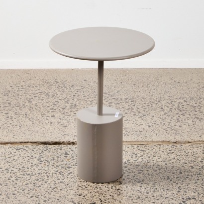 A Cylindrical Side Table in Grey