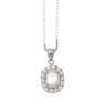18ct White Gold Rose Cut Diamond Pendant