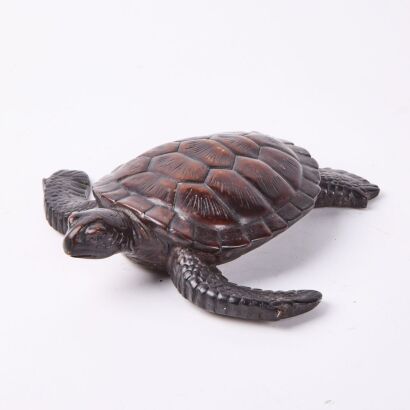 A Cast Metal Turtle