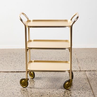 A 1960's Gold Drinks Trolley by Carefree Manchester UK