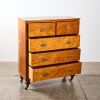 A Mottled Kauri Scotch Chest On Turned Feet With Wheels - 2