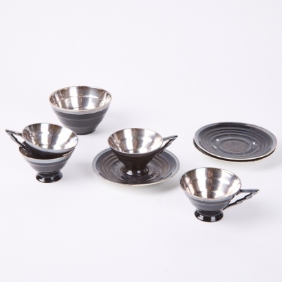 A Mixed Collection of Silver & Porcelain Teaware