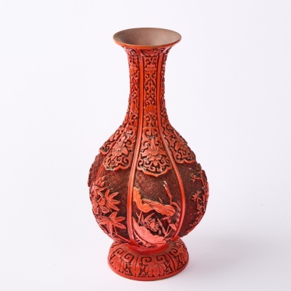 A Large Cinnabar Vase