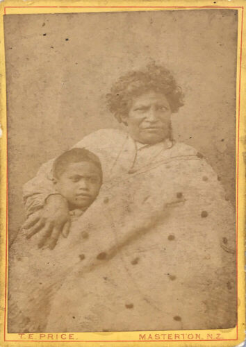 T.E Price - Untitled (Māori Woman with Young Boy)