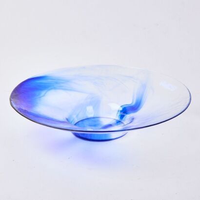 A Bormioli Murano Blue Art Glass Bowl