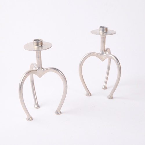 A Pair of Stephane Rondel Candlestick Holders