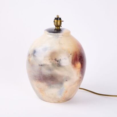 A Raku Fired Lamp Base