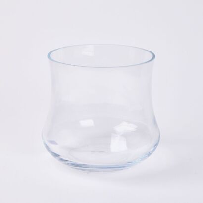 A Large Clear Glass Vase