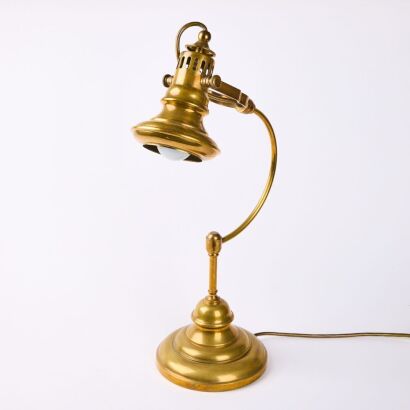 A Brass Bankers Lamp