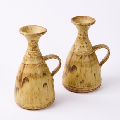A Pair of June Clark Pottery Vessels