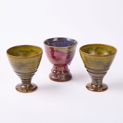 A Paul Wotherspoon Goblet with Two Peter Stitchbury