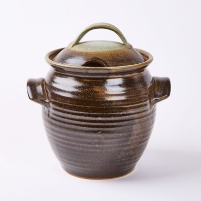 A New Zealand Pottery Lidded Storage Jar