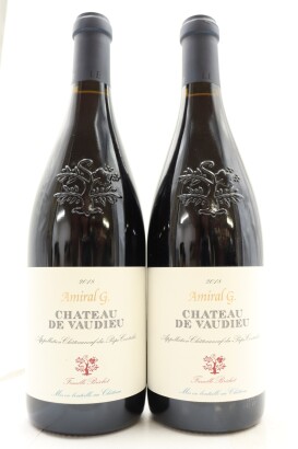 (2) 2018 Famille Brechet Chateau de Vaudieu Chateauneuf-du-Pape Amiral G, Rhone [WS95]