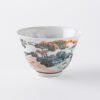 A Chinese late Qing dynasty wucai 'landscape and figure' cup （Qing dynasty, Qianlong year mark)