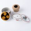 A Japanese Meiji-year-old Kutani-yaki round box and A Fukuji 'floral' small lid box and A Chinese Song dynasty old kiln small jar - 2