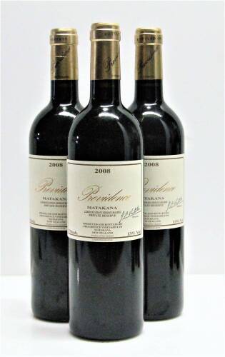 (3) 2008&nbsp;Providence Cabernet Franc/Merlot /Malbec, Matakana
