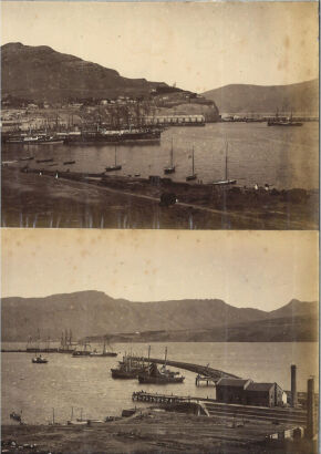 Photographer Unknown - A Pair of Lyttelton Harbour Albumen Prints 