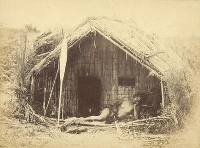 H. Deveril - Ngaikiha Te Raukura Lying on the Mahau 