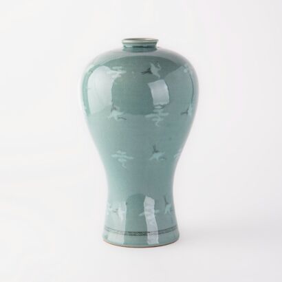 A Korean 20th century celadon vase