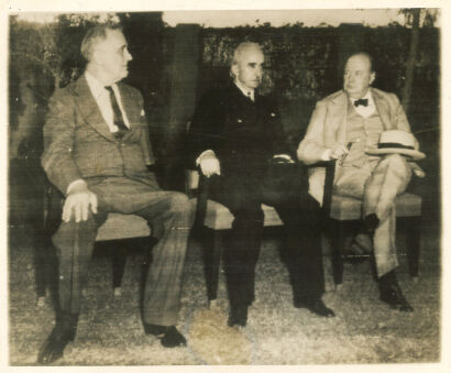 Associated Press Radiophoto - Roosevelt, Churchill, Ismet Inonu