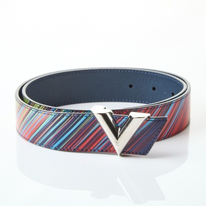 Louis Vuitton Multicolour Epi Leather Vert Rouge V Belt, Size 80 / 32