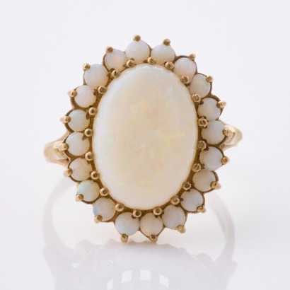 9ct Yellow Gold, Vintage Opal Ring