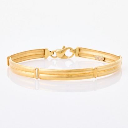 18ct Yellow Gold, Modern Flexible Bracelet