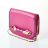 Jimmy Choo, Pink Leather and Python Zadie Chain Crossbody Bag