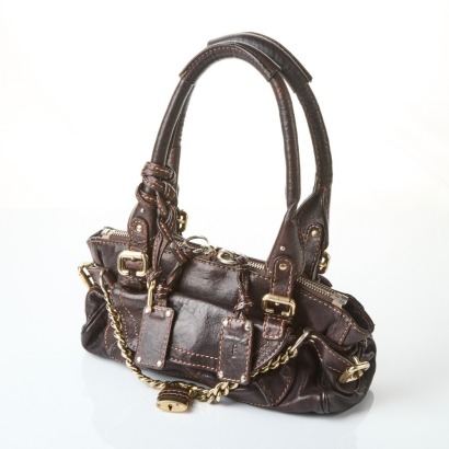 Chloe, Paddington Brown Leather Chain Bag