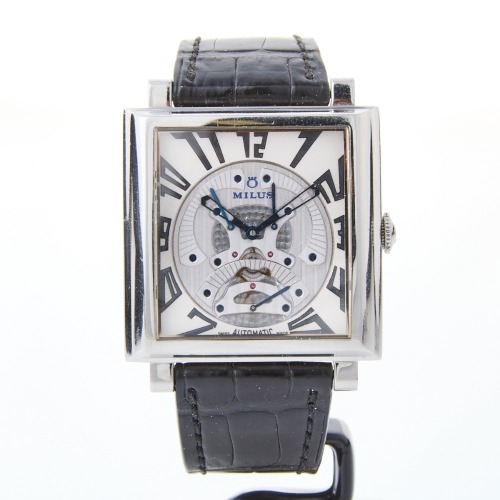 Stainless Steel, Milus Herios Triretrograde Wristwatch