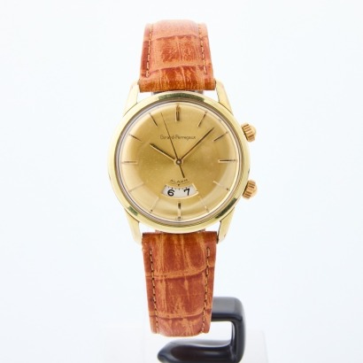 Stainless Steel / Gold Plated, Girard Perragaux Mechanical Alarm Wristwatch