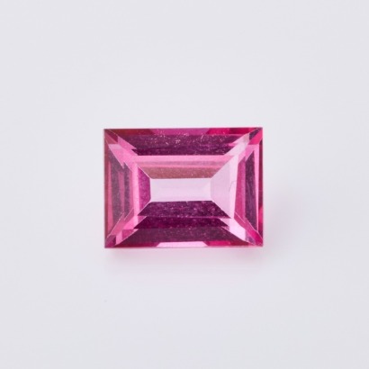 A Loose 2.21ct Rectangular cut, Pink (treated colour) Topaz