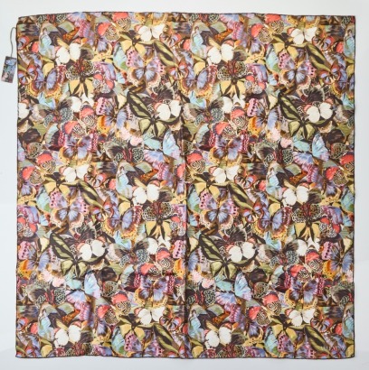 Valentino 100% Silk Butterfly Scarf with Box