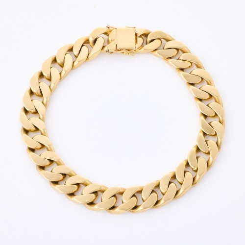 18ct Yellow Gold, 23cm Curb Link Bracelet