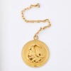 18ct Yellow Gold, Capricorn Medallion with 14ct Yellow Gold Chain Attachment