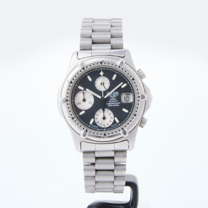 Stainless Steel, Heuer 2000 Series Quartz Chronograph Wristwatch