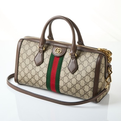 Gucci Ophidia GG Medium Boston Bag with Box