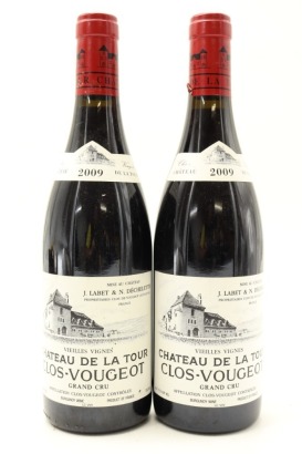 (2) 2009 Labet & Dechelette Chateau de La Tour Clos de Vougeot Grand Cru, Cote de Nuits [JR16.5]