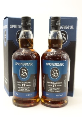 (2) Springbank Madeira Cask Matured 17 Year Old Single Malt Scotch Whisky, 47.8% ABV (GB)