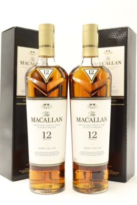 (2) The Macallan Sherry Oak Cask 12 Year Old Single Malt Scotch Whisky, 40% ABV (GB)