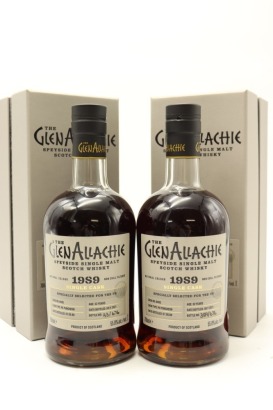 (2) The GlenAllachie 1989 Single Cask PX Puncheon 32 Year Old Single Malt Scotch Whisky, 55.8% ABV (GB)
