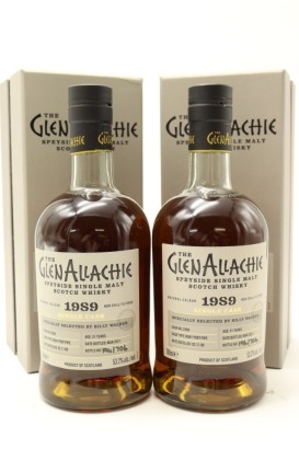 (2) The GlenAllachie 1989 Single Cask Ruby Port Pipe 31 Year Old Single Malt Scotch Whisky, 53.2% ABV (GB)