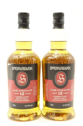 (2) Springbank 12 Year Old Cask Strength 2021 Release Single Malt Scotch Whisky, 55.9% ABV (GB)