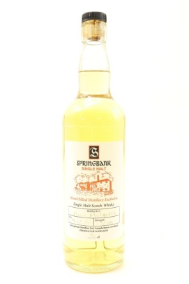 (1) Springbank Hand Filled Distillery Exclusive Single Malt Scotch Whisky, 57.5% ABV